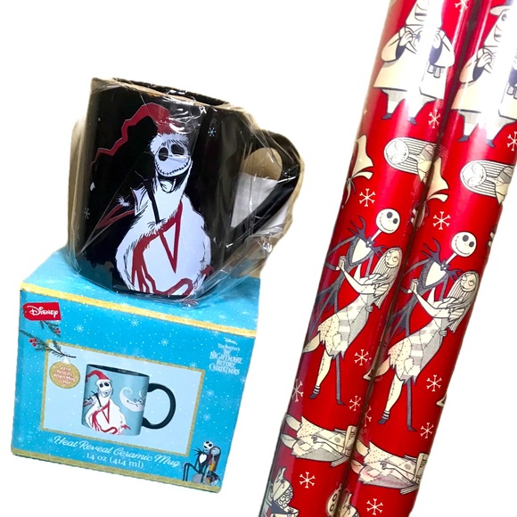 Disney Holiday Jack Skellington Mug Wrapping Paper Poshmark